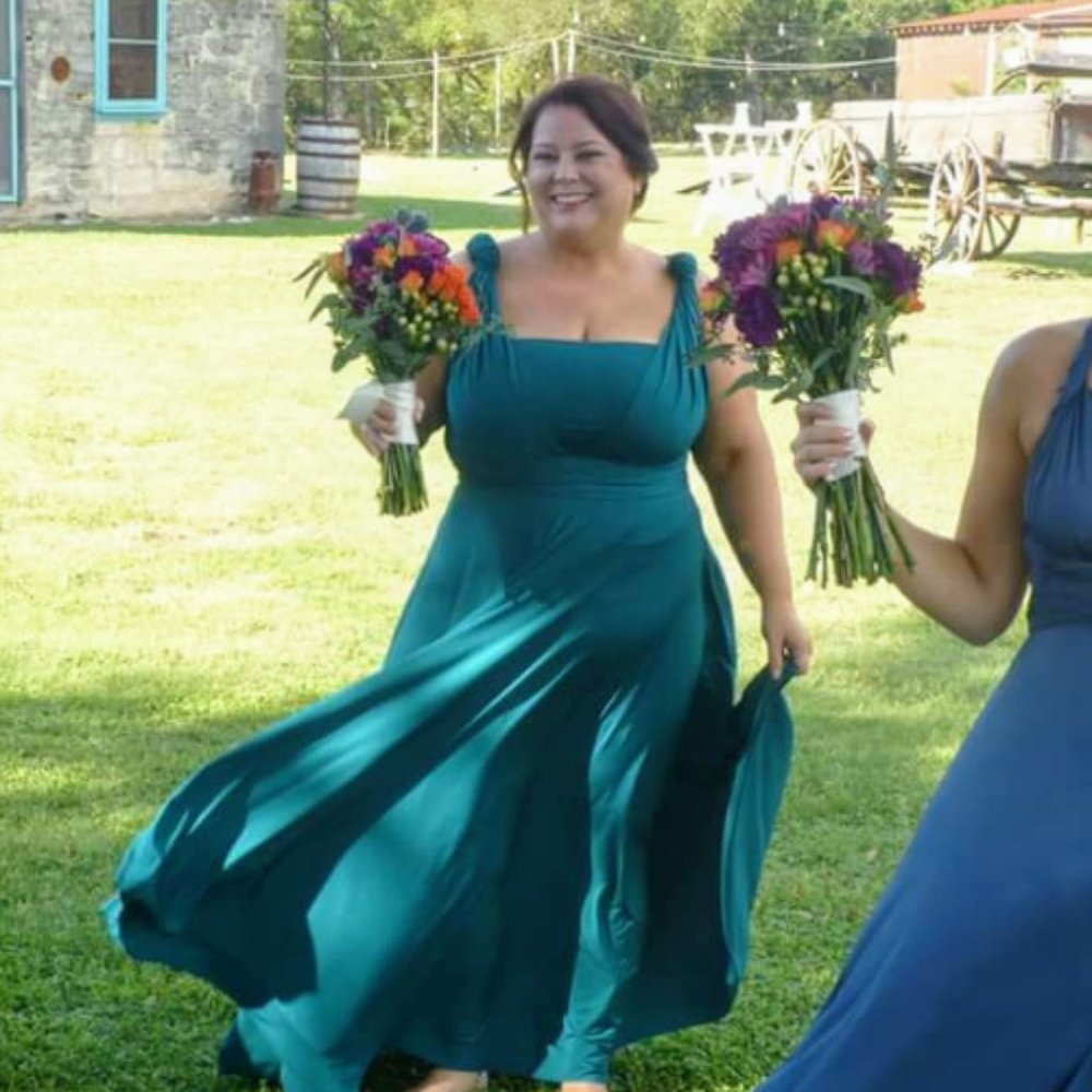 Two Birds Emerald Bridesmaid Dress Size B